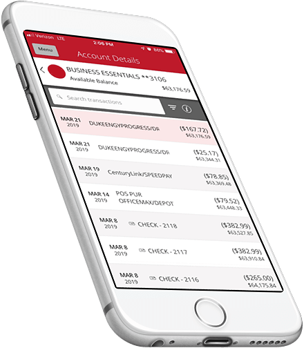 iPhone with Ariston Credit Union bill pay on the screen