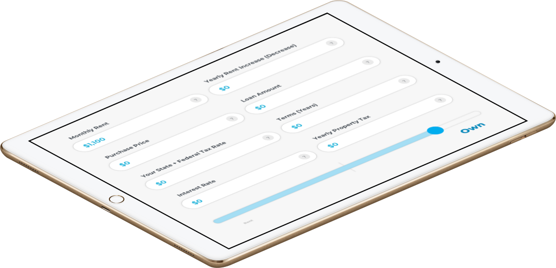 Ariston Credit Union mortgage calculator on an iPad
