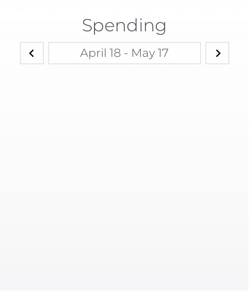 Spending screen from mobile app.
